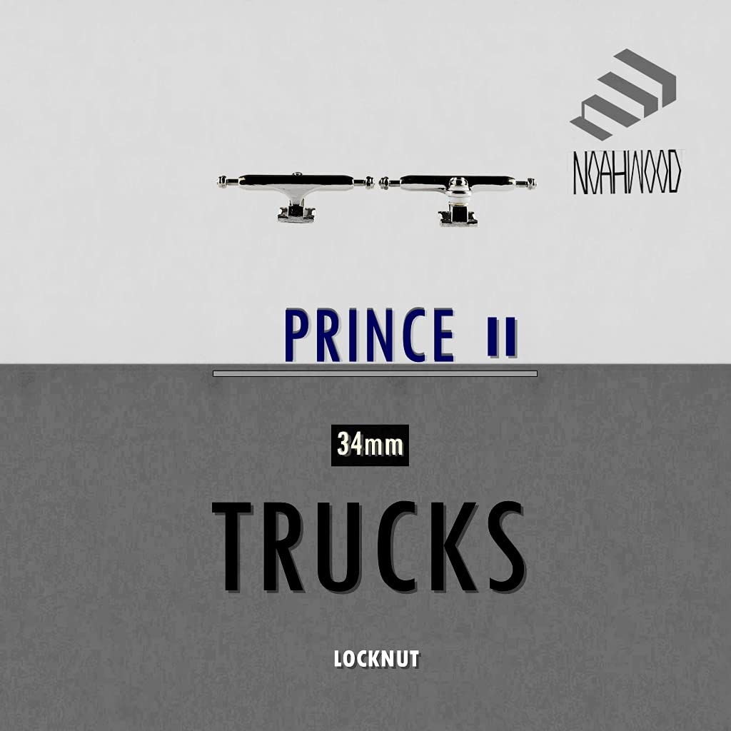 NOAHWOOD PRO Fingerboards Finger Skateboards(NW11s Kickflip Deck 97mmx34mm 5-Layer Colour Maple Wooden Handmade)+(NW Prince 34mm Trucks)+(NW iii Logo
