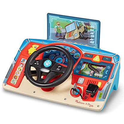 Melissa & Doug PAW Patrol Rescue Mission Wooden Dashboard Kids Activity Board, Toddler Sensory Toys, Pretend Play Driving Toy, PAW Patrol Toys for
