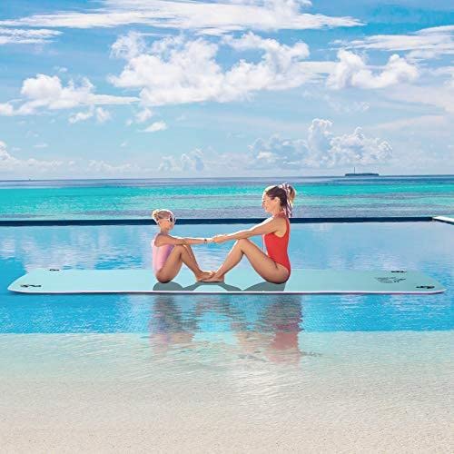 HOMCOM 10' x 5' Floating Mat 3-Layer Lily Pad Floating Mat