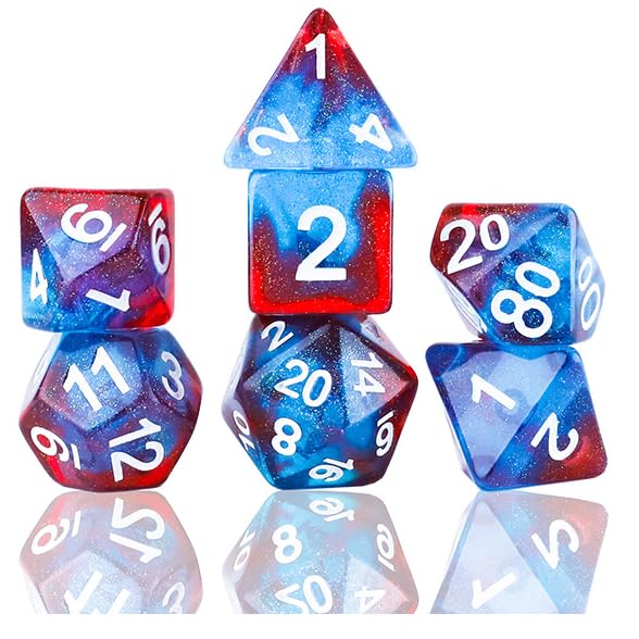 Sirius Dice SDZ001903 Celestial Starry Skies Dice - Set of 7