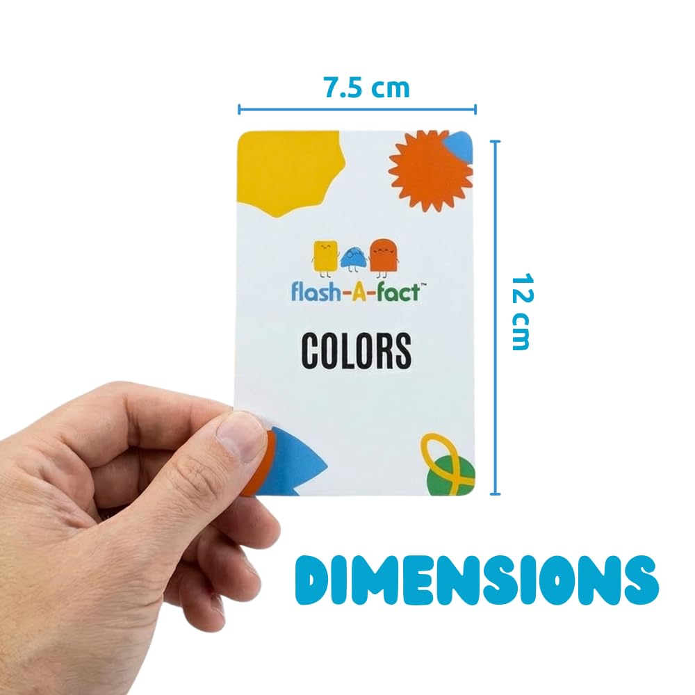 Flash a Fact 80+ Flash Cards for Toddlers 3 Years & Up | Preschool Learning Flashcards for Kids with Wipeable Marker, Water-Resistant Tracing Cards