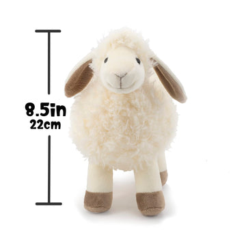 MR ViviCare 8.5" White/Cream Sheep Stuffed Animals for Boys and Girls,Soft and Adorable Lamb Plush Toys for Newborn Babies,Great Gifts on