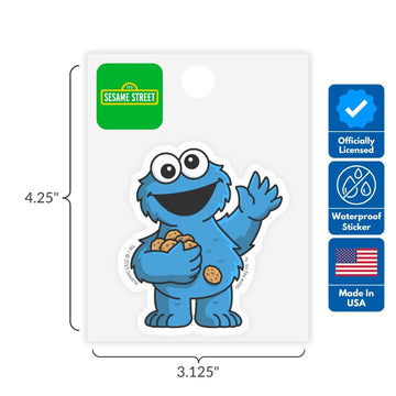 Sesame Street® 5-Pack Sticker Bundle - Waterproof Stickers for Water Bottles and Laptops