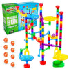 Marble Genius Marble Run Starter Set, STEM Toys & Maze Construction Building - 130 Translucent Track Pieces & Glass Marbles for Family, Kids Toddlers