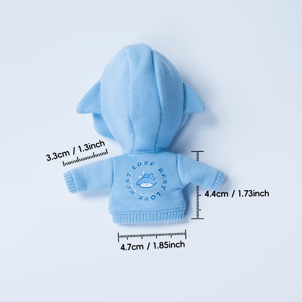 XiDonDon Cute Animal Coat Doll Clothes for OB11,Molly, GSC,1/12 BJD Doll Accessories Toys Dolls Clothing (Blue)
