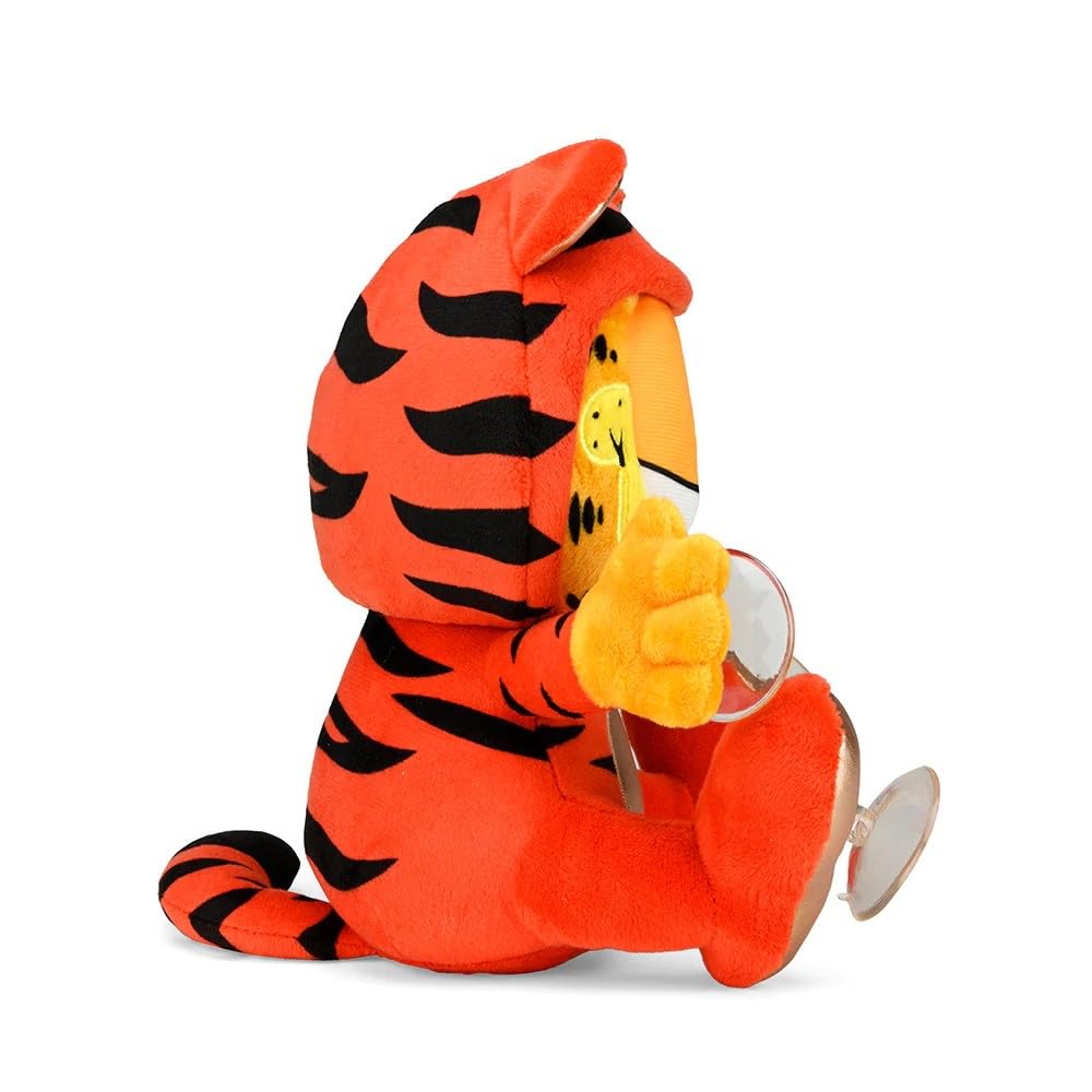 Kidrobot Garfield Year of The Tiger 8"" Plush Window Clinger - Red Edition, Orange