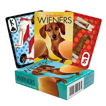 AQUARIUS Wonderful Wieners Playing Cards - Cute Weiner Dog Themed Deck of Cards for Your Favorite Card Games - Weiner Dog Merchandise & Collectibles