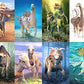 Artgame 3D Dinosaur Fact Cards - Blue
