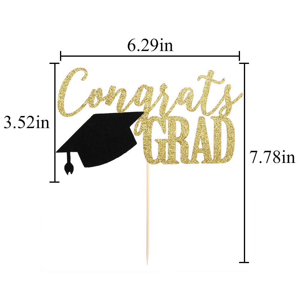 PALASASA Congrats Grad Cake Topper,2026 Graduate Party Decorations
