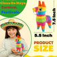 GIFTEXPRESS 6 Pack Mini Donkey Pinatas 7.5x5.5", Rainbow Party Decoration for Cinco De Mayo, Pinatas for Fiestas, Taco, Llama Birthday, Carnival