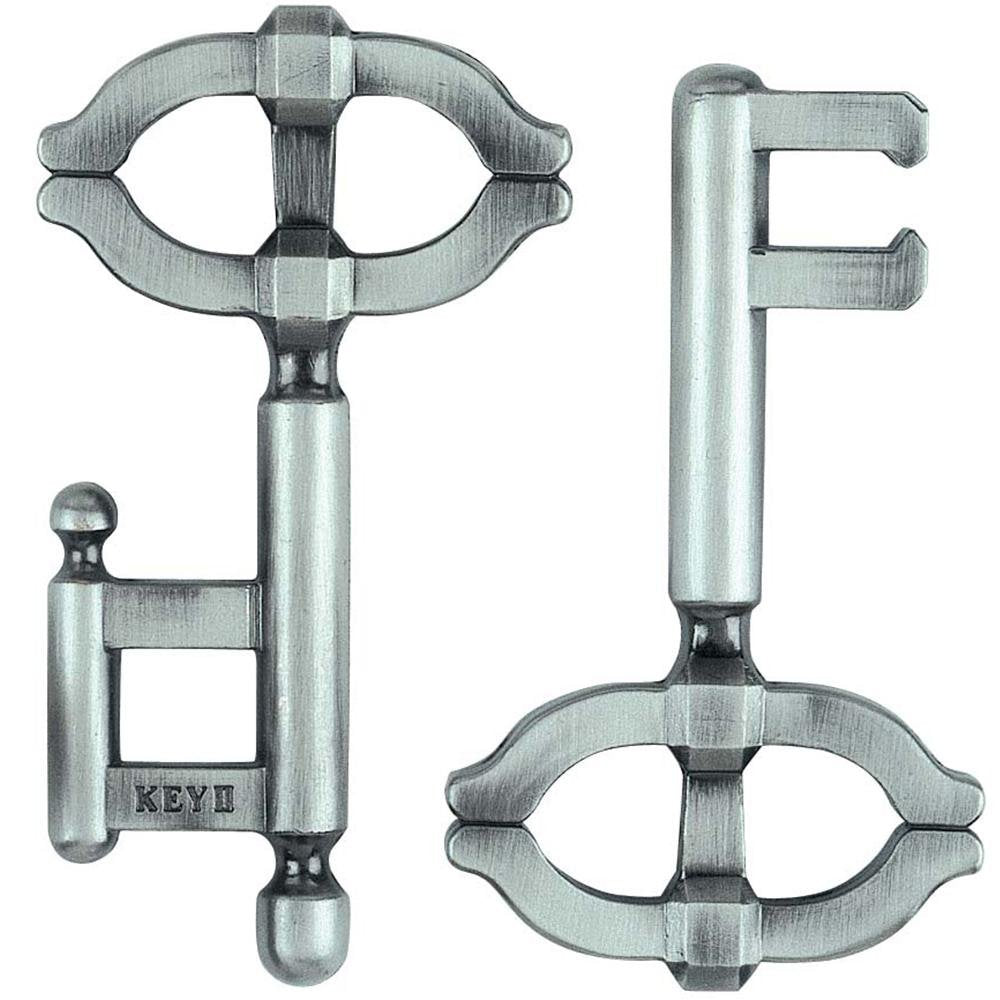 GIGAMIC Key II Original Hanayama Metal Cast Puzzle, 3" x 2.75" x 1.5", 1 Puzzle, Ages 6+