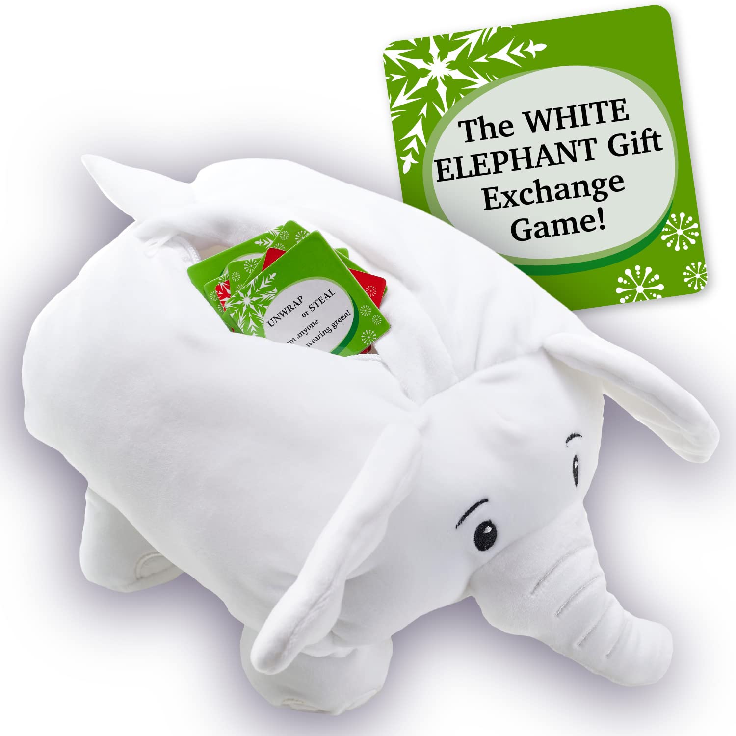 Squirrel Products White Elephant Party Kit - Swappy The White Elephant Party Game - The Most Fun You Can Have Exchanging Useless Gifts
