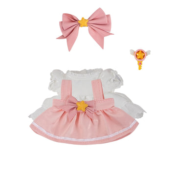 17cm Doll Clothes,6.7 Inches(15-17cm ) Cute Clothes Suitable for Dolls Accessories, 4-Piece Clothes for Dolls Outfit (NO Doll) (Pink Princess)