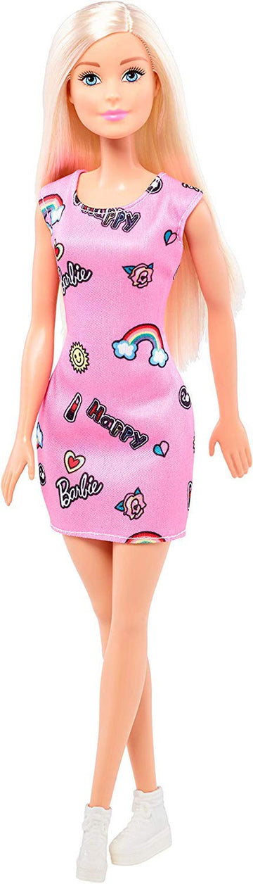 Barbie Pink-Tastic Doll, Floral Art On Black Dress