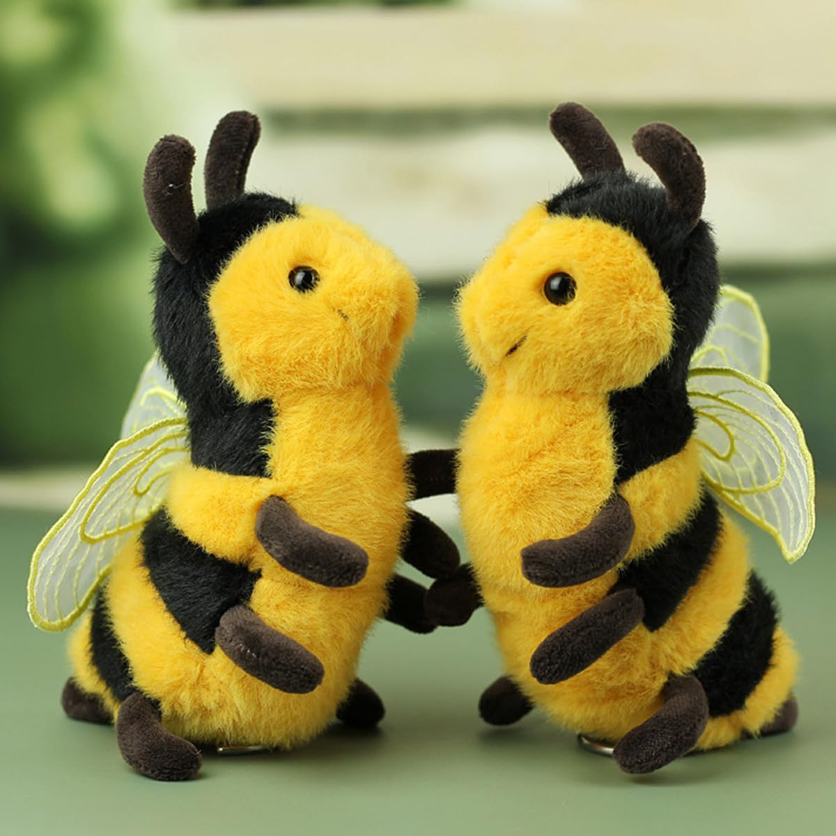 Cute Soft Plush Realistic Honey Bee Stuffed Animals Cushion Toy Doll, 6" Bumblebee Plushie Toys Best Birthday Christmas Anniversary Fiesta Party