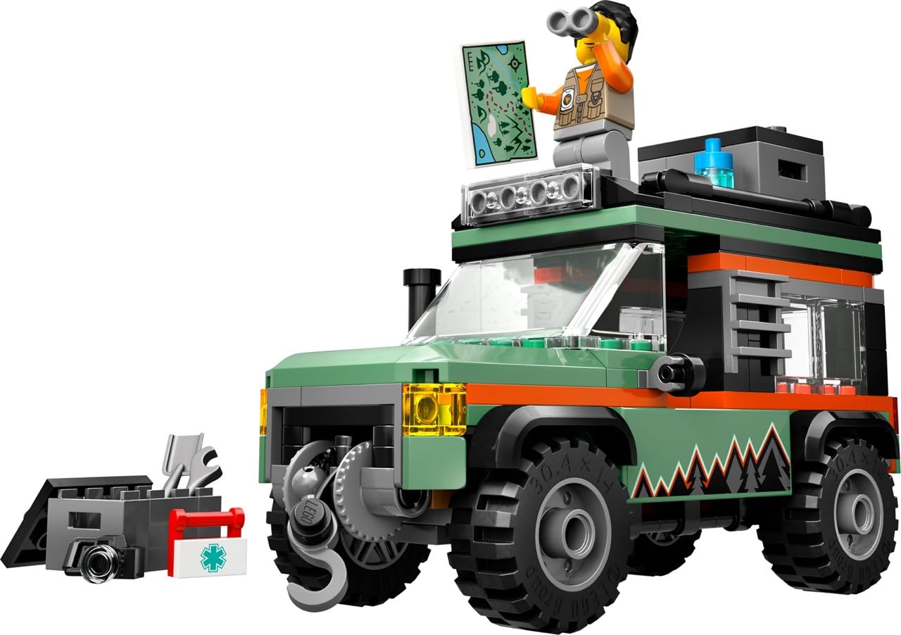LEGO City Off-Road 4x4 Mountain Truck Toy - Building Toy Set for Kids, Boys and Girls, Ages 6+ - Fun Gift Idea for Birthdays and Holidays -