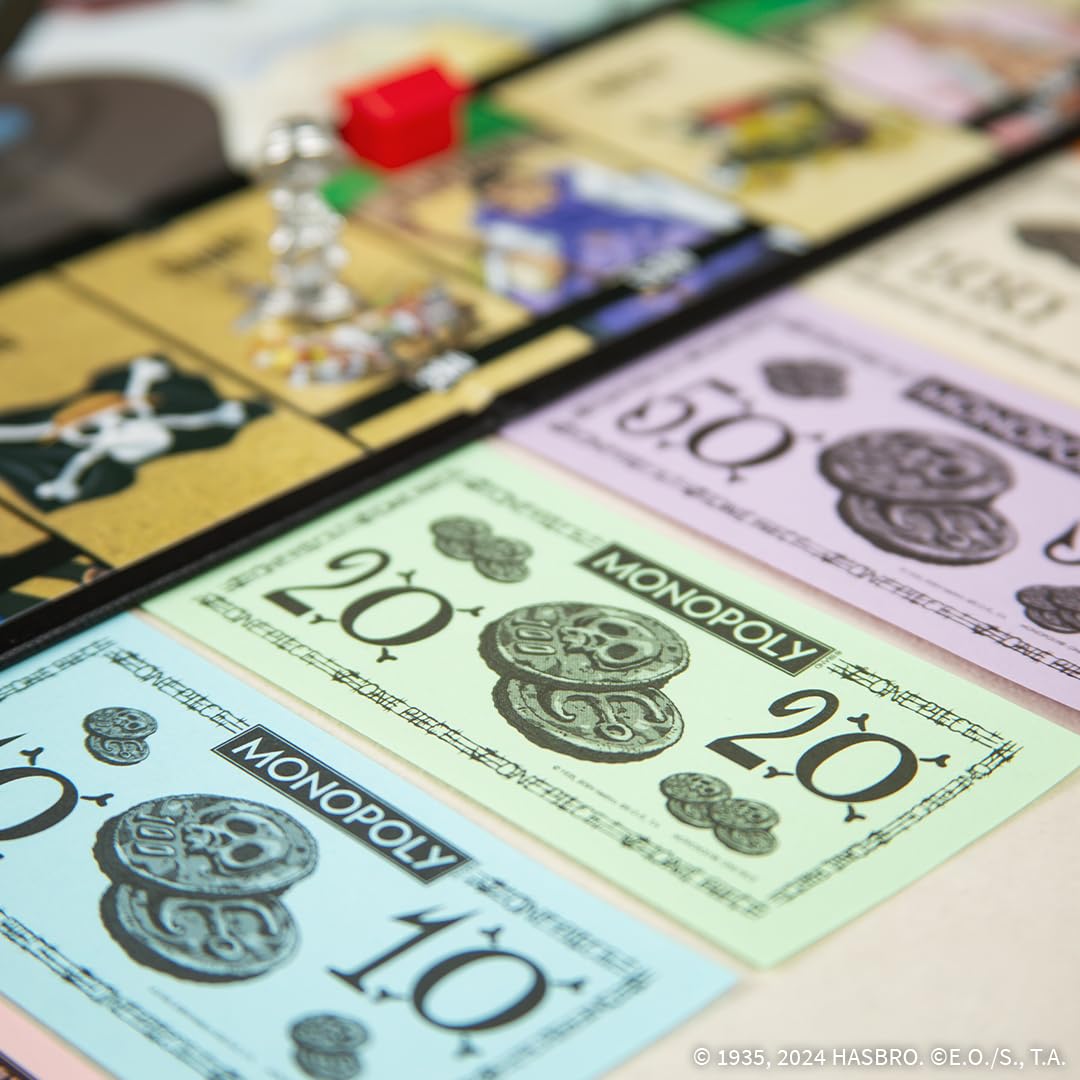 Monopoly: One Piece Edition Board Game | Buy, Sell, Trade with Popular Characters from the Manga & Anime Series | Featuring 9 Miniature Tokens |