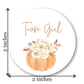 Boho Pumpkin Gender Reveal Stickers - 40 Labels (20 of Each Design)