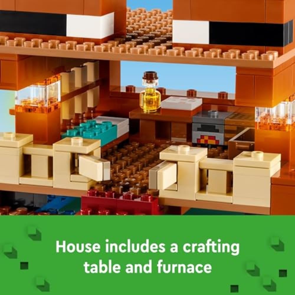 LEGO Minecraft The Frog House Building Toy for Kids, Minecraft Toy Featuring Animals, a Toy Boat and Mob Figures, Gaming Gift for Girls and Boys Ages