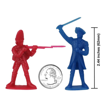 BMC Revolutionary War Plastic Army Men - 34 British, American, French Soldiers