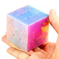 AMAZA 3x3 Speed Cube QiYi Toys 3x3x3 Warrior W Jelly Magic Cube Puzzles Transparent Pastel Color