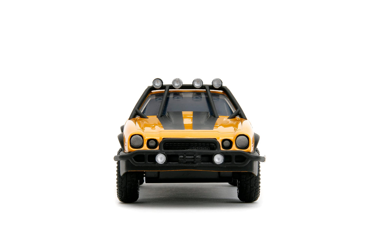 Jada Transformers Rise of The Beast 1:32 1977 Chevy Camaro Bumblebee w/Robot On Chassis Die-Cast Car, Toys for Kids and Adults