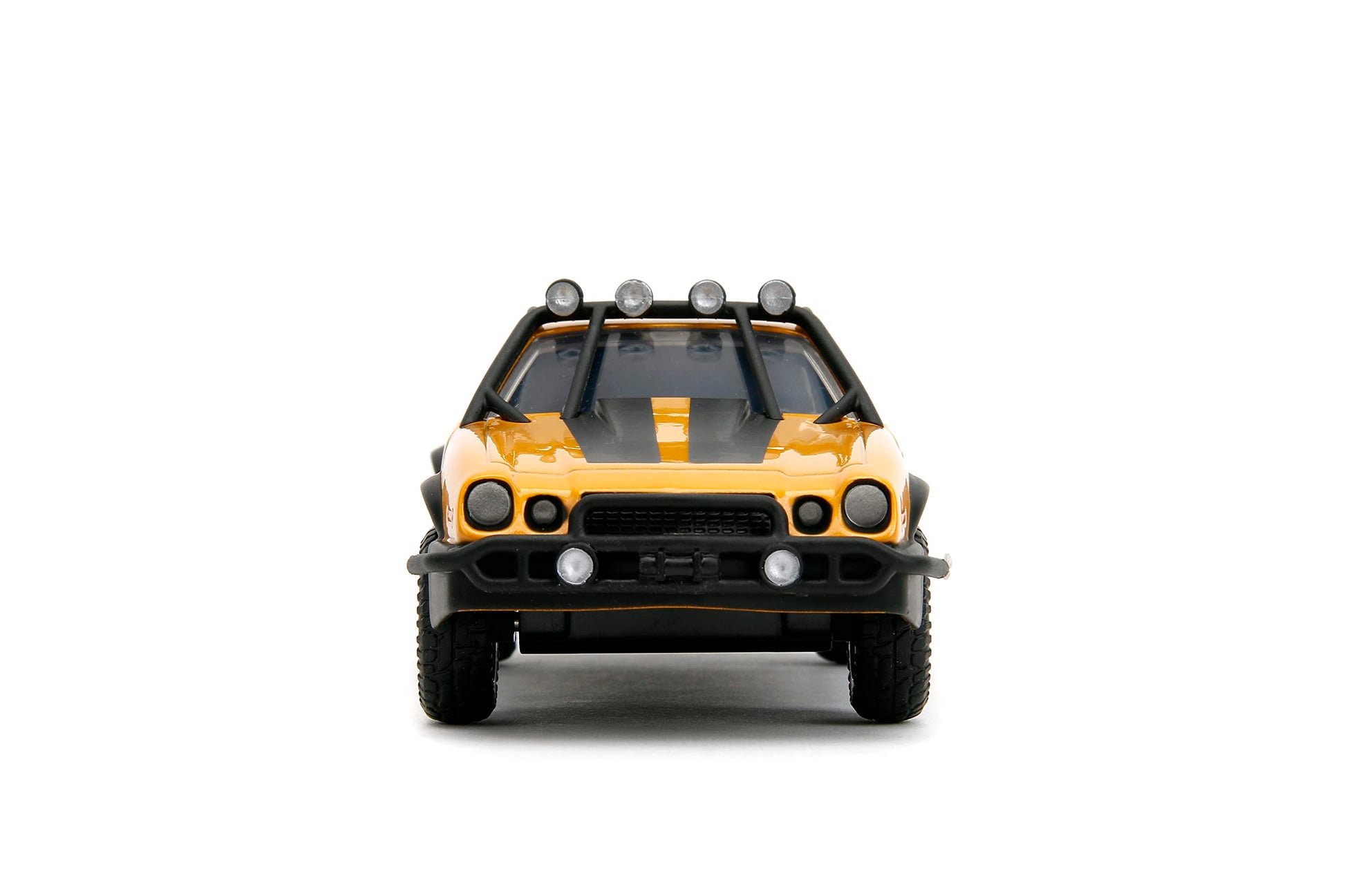 Jada Transformers Rise of The Beast 1:32 1977 Chevy Camaro Bumblebee w/Robot On Chassis Die-Cast Car, Toys for Kids and Adults