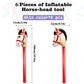 OBANGONG 6 Pcs Inflatable Stick Horse Toy for Kids - Funny Balloon Horse Head for Baby Shower and Cowboy Party Supplies