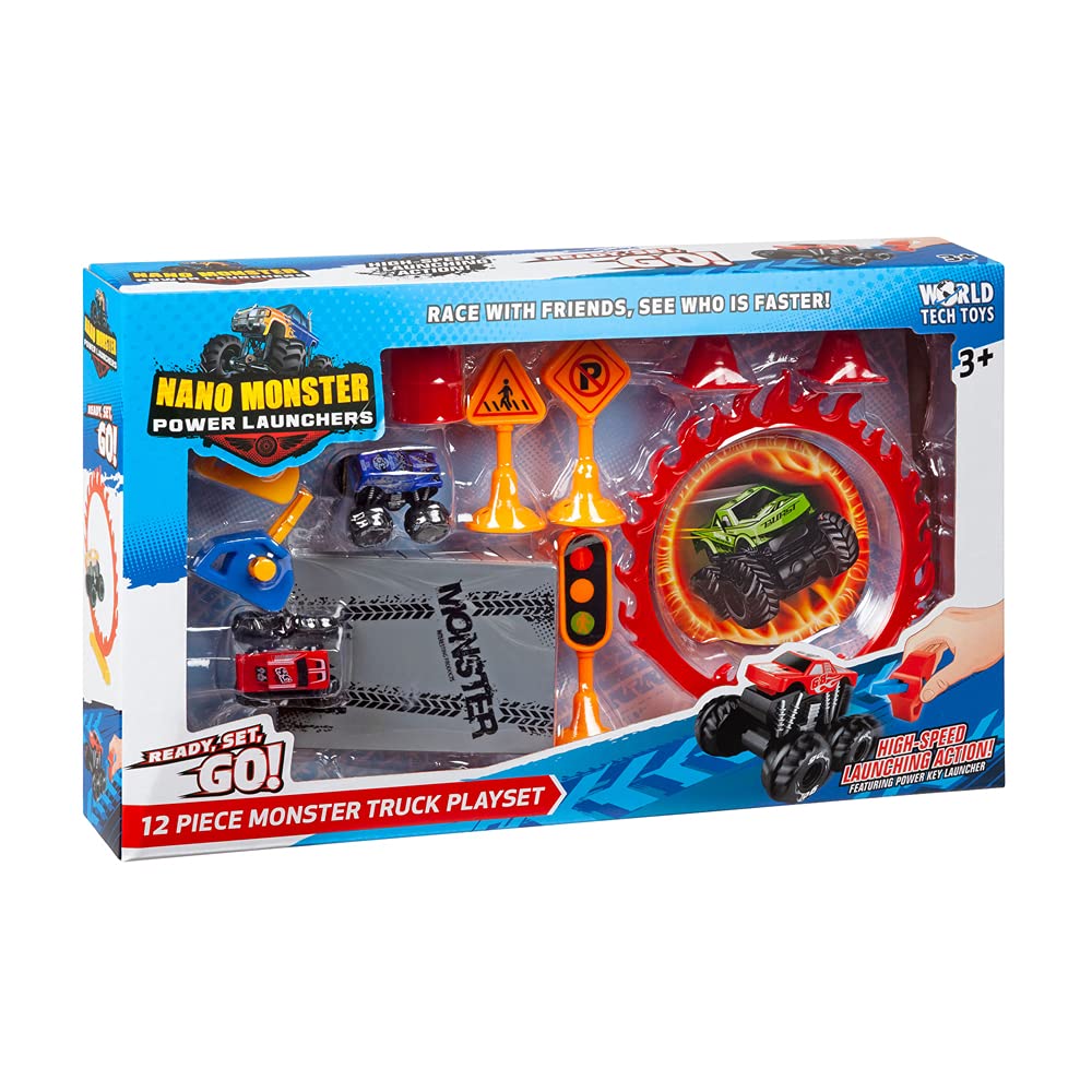 Nano Monster Power Launcher 12 Piece Playset