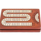 House of Cribbage - 2 Track - Wooden Travel - Pocket Size Cribbage Board - Size: 4.75 Inch - Storage Space for Cribbage Pegs - Score Marking Fields