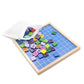 MERRYHEART Wooden Math Learning Board Toy, Montessori 1-100 Consecutive Numbers Wooden Hundred Digital Board, Educational Game for Kids with Storage