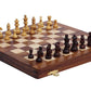 Magnetic Travel Chess Board Set - Classic Wood Staunton 7 X 7 Inch Pocket Chess Set with Folding Game Board Handmade in Fine Rosewood