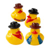 Cowboy Rubber Duckies - Set of 12 - Western Party Toys
