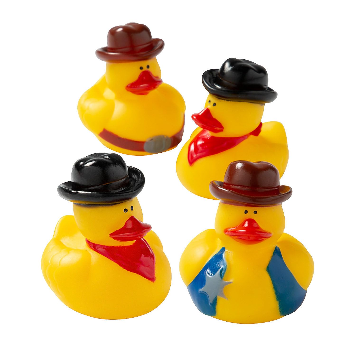 Cowboy Rubber Duckies - Set of 12 - Western Party Toys