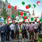 TecUnite 100 Pcs Red Green White Latex Balloons 13 Inch Colorful Round Balloons for 250th Anniversary Graduation Wedding Birthday 4th of July