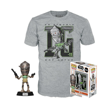 Funko Pop Star Wars - The Mandalorian - IG-11 with The Child Pop and Shirt (Medium)