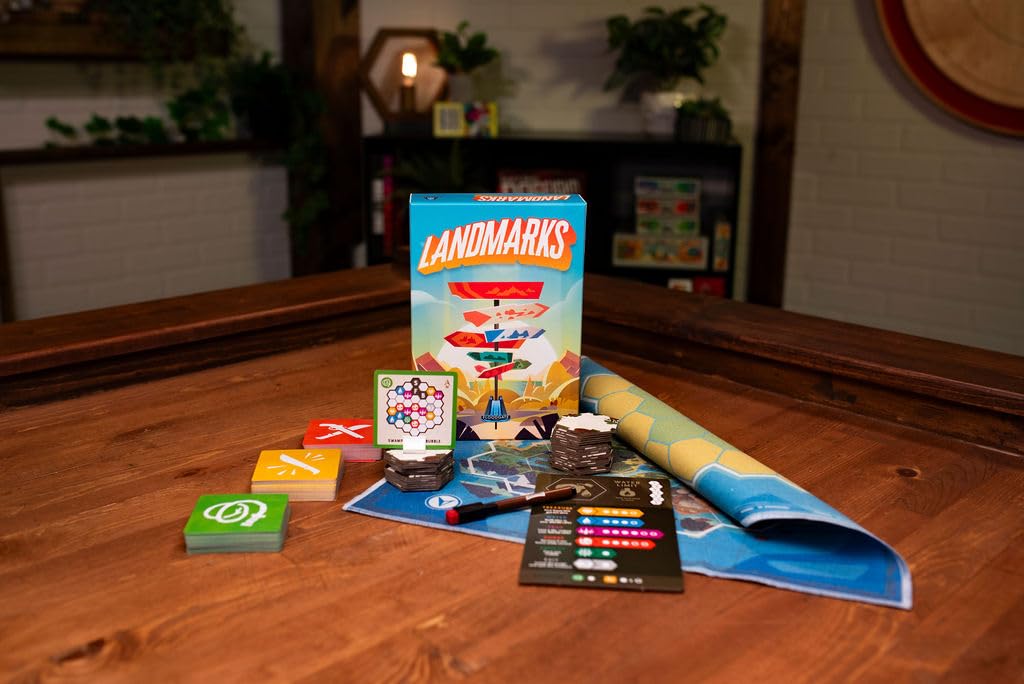 Floodgate Games Landmarks | Cooperative Board Game for Adults and Kids | Fun Game for Family Game Night | Word Association Party Game | Ages 10 and up