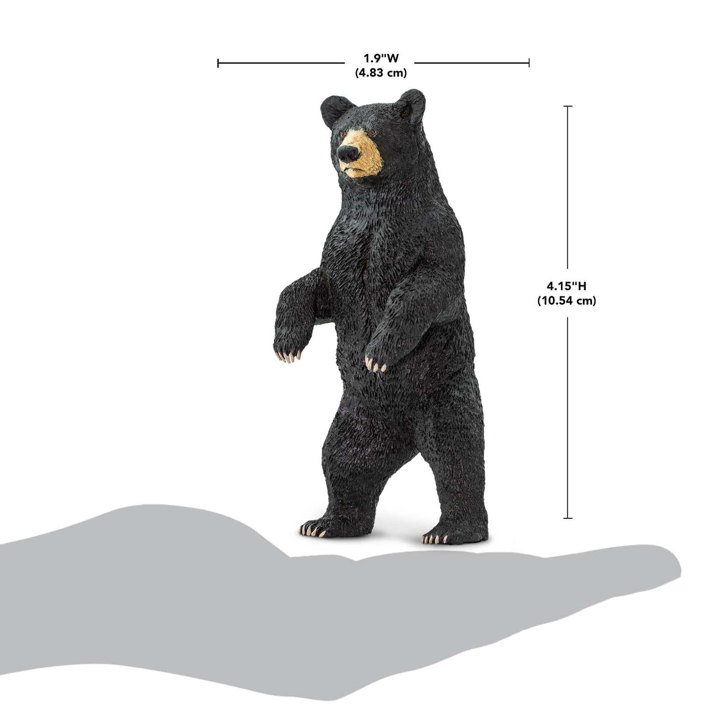 Safari Ltd. Standing Black Bear Figurine - Lifelike 4" Model Figure - Educational Toy for Boys, Girls, and Kids Ages 3+