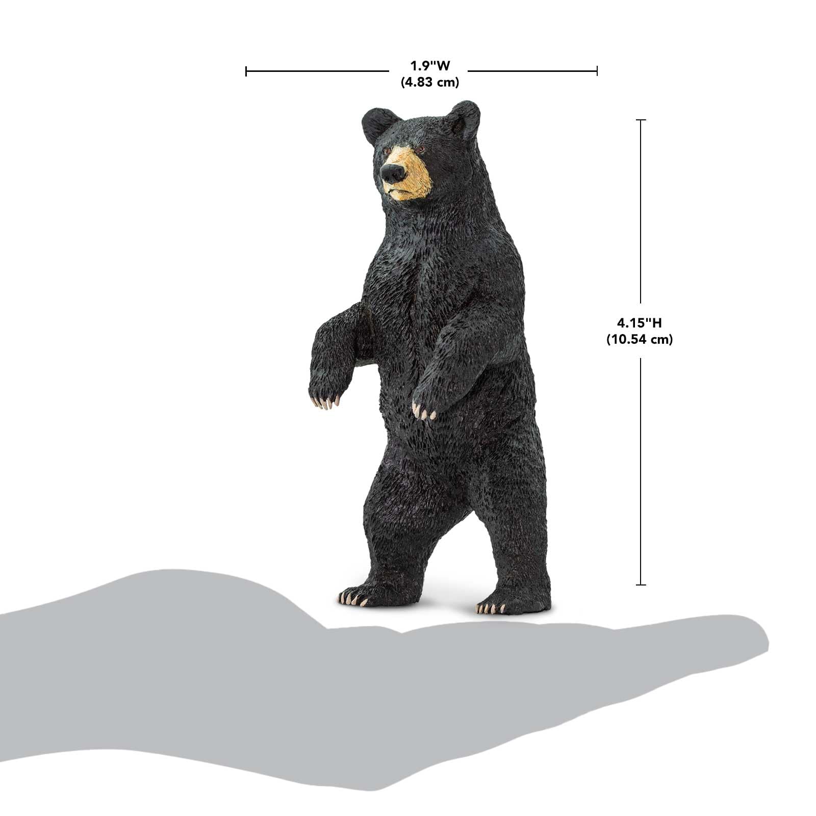 Safari Ltd. Standing Black Bear Figurine - Lifelike 4" Model Figure - Educational Toy for Boys, Girls, and Kids Ages 3+