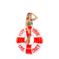 for Vibin' Use Only Pool Float, Over 5' Wide Inflatable Floatie Tube, Blow Up Swim Ring, Outdoor Summer Pool Party Decor