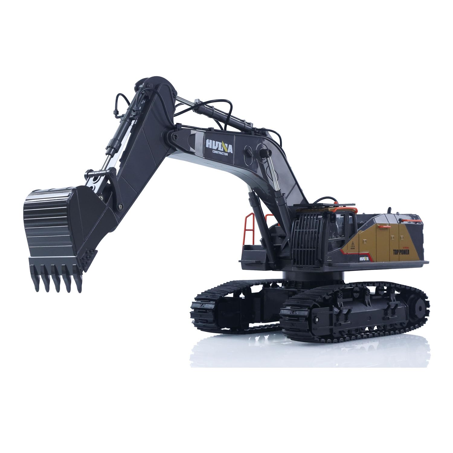 TOUCAN RC HOBBY US in Stock HUINA 1/14 592 RC Tracked Excavator Car Model Gift 2.4G Radio Light Sound