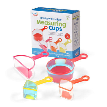 hand2mind Rainbow Fraction Measuring Cups, Kids Montessori Kitchen Tools, Toddler Cooking Tools, Sensory Table Materials, Fraction Manipulatives,