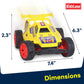Kidzlane Kids Remote Control Cars - 2 Race Cars Racing Together with All-Direction Drive, 35 ft Range - 2 Pack Remote Control Car Set for Kids - RC