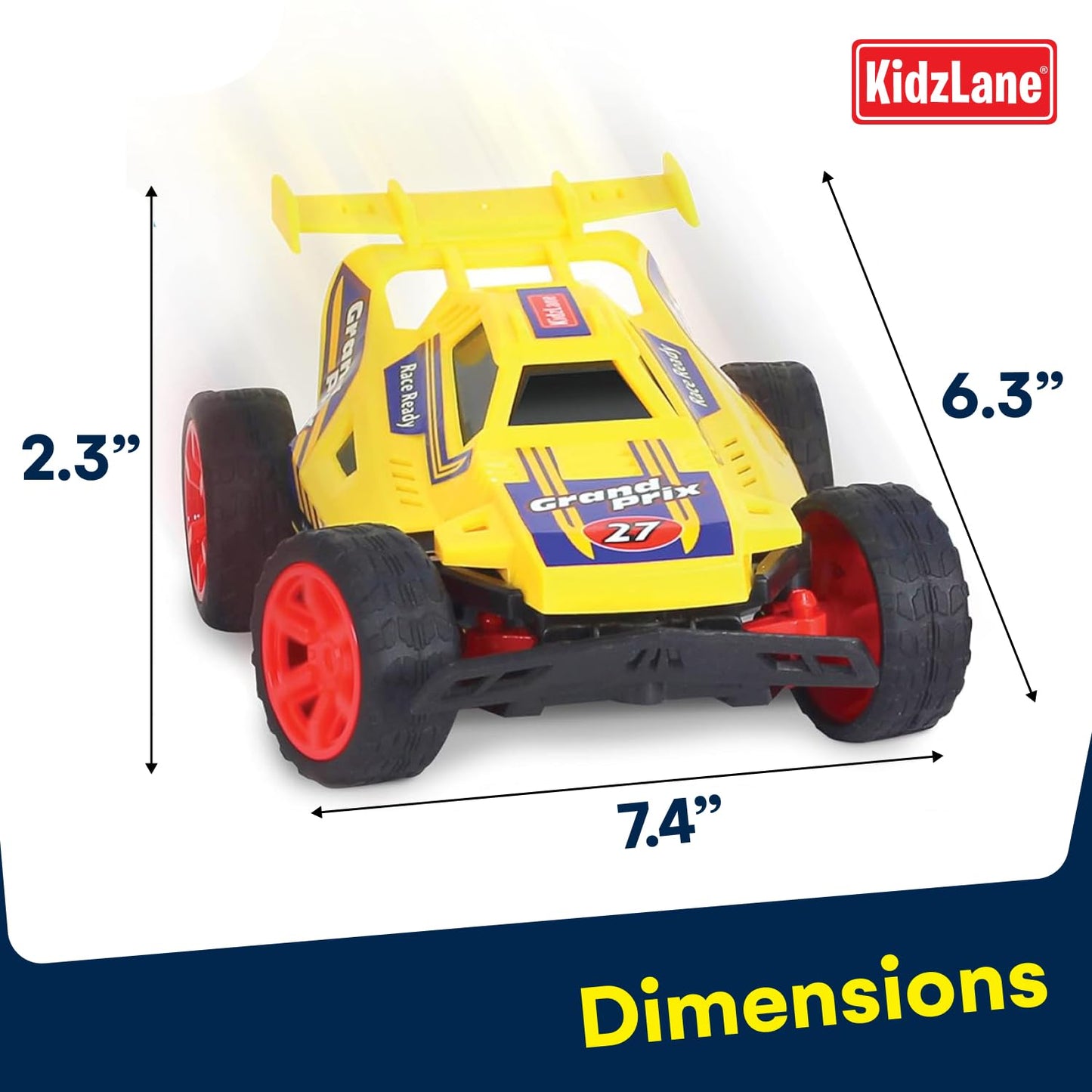 Kidzlane Kids Remote Control Cars - 2 Race Cars Racing Together with All-Direction Drive, 35 ft Range - 2 Pack Remote Control Car Set for Kids - RC