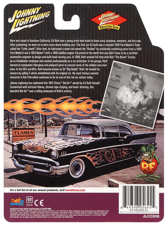 Auto World Premuim - Johnny Lightning Collector Club Car 1957 Chevy Bel Air Ed Roth (JLCC008)