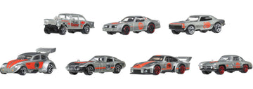 Hot Wheels Mattel 80th Anniversary 7-Pack Ride-On Toy Cars, Includes 7 Mini Cars, Ages 3 and up, Metal JHF01
