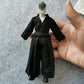 1/12 Samurai Kimono Clothes for 6" 6 inches 1:12 Action Figure Doll Clothes (Black top&Trousers)