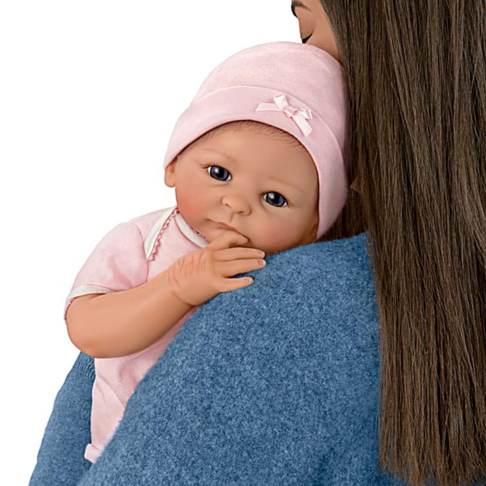 The Ashton-Drake Little Peanut Reborn Baby Doll by Tasha Edenholm, 17 inches, RealTouch Soft Vinyl Skin, Poseable and Lifelike with Cloth Body