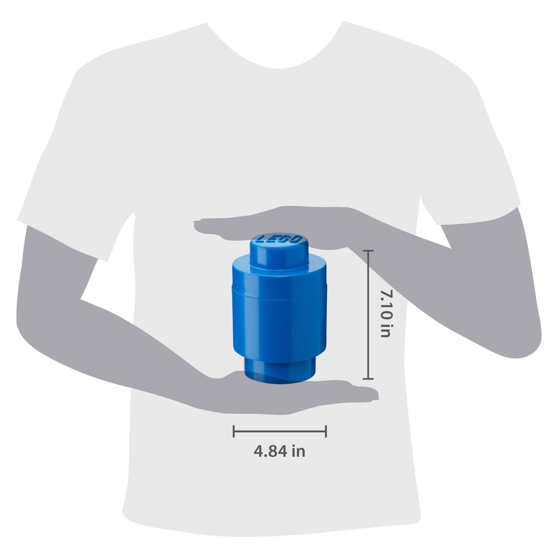 Room Copenhagen, LEGO Round Brick 1 - Stackable Storage Solution - Bright Blue