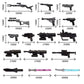 TopBrixx Custom Minifigures Weapon Set, 56 Pcs Custom Weapon Set for Starwars Soldier Minifigures, Figure Weapon Compatible with Lego